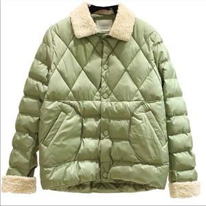Green Cotton Jacket For Woman